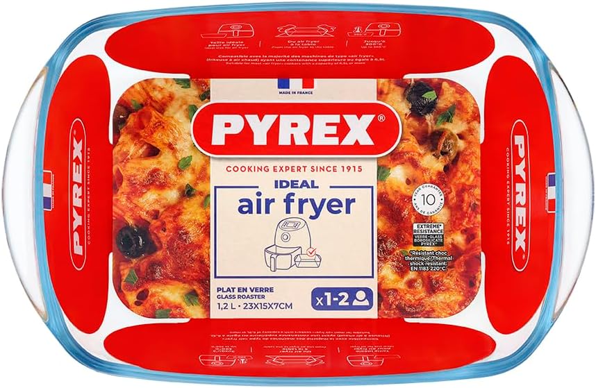 Pyrex - Plat Four Idéal - 23x15 cm - Verre borosilicate, four, micro-ondes