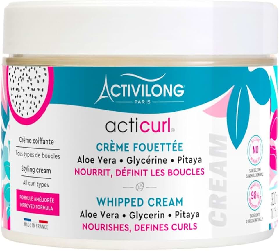 Activilong - Acticurl Crème Fouettée 300ml - soin boucles, 98% naturel