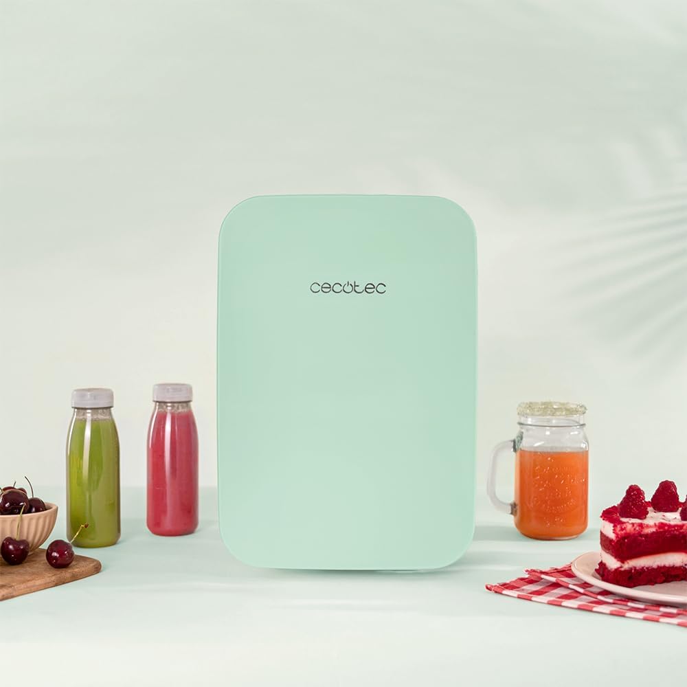 Cecotec - Mini Frigo Bolero MiniColing 10L - compact, chaud/froid, 12-220V, Bahamas Mint
