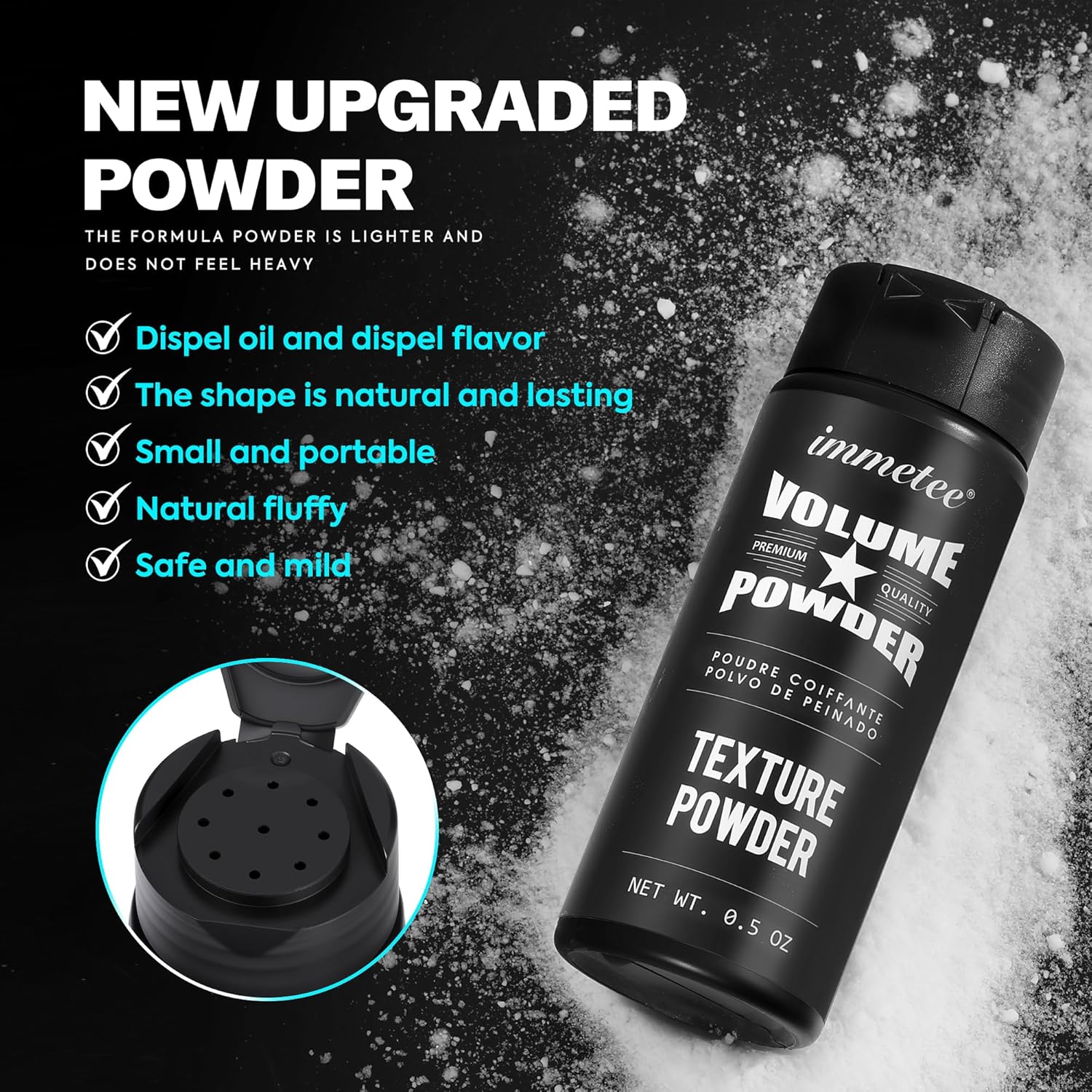 immetee - Poudre Volumisante Cheveux 2pc - volume racines, tenue longue durée