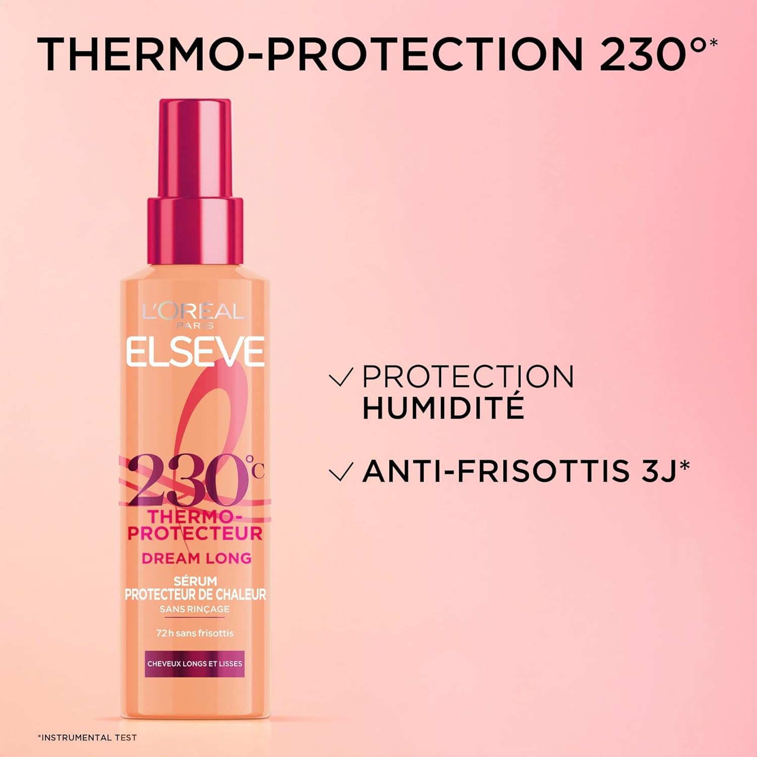 L'Oréal Paris - Elseve Dream Long - 150ml - Sérum thermoprotecteur anti-frisottis, protège jusqu'à 230°, sans rinçage