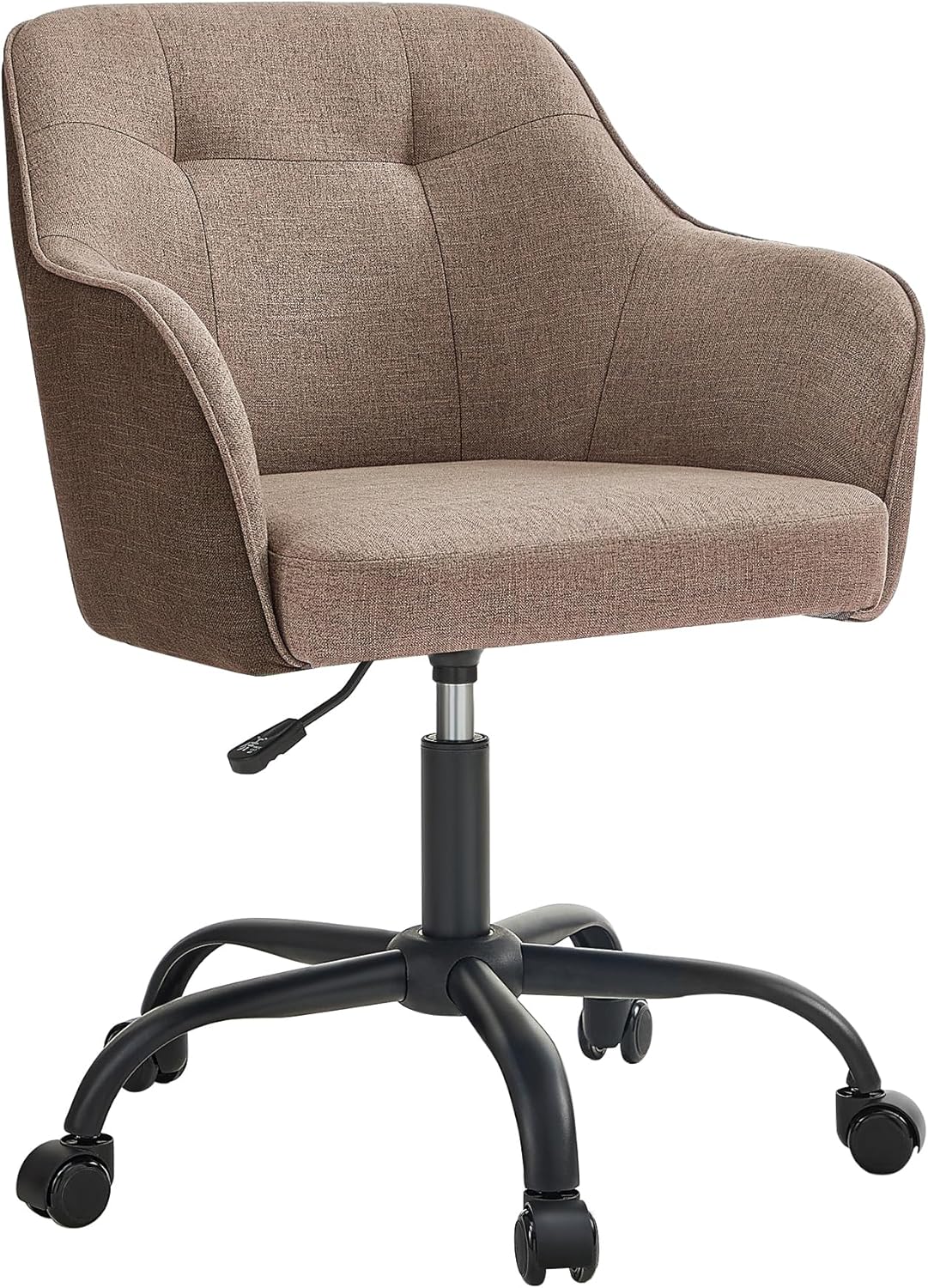 SONGMICS - chaise de bureau ergonomique - hauteur réglable, tissu coton-lin, cadre acier, capacité 110 kg - OBG019K01