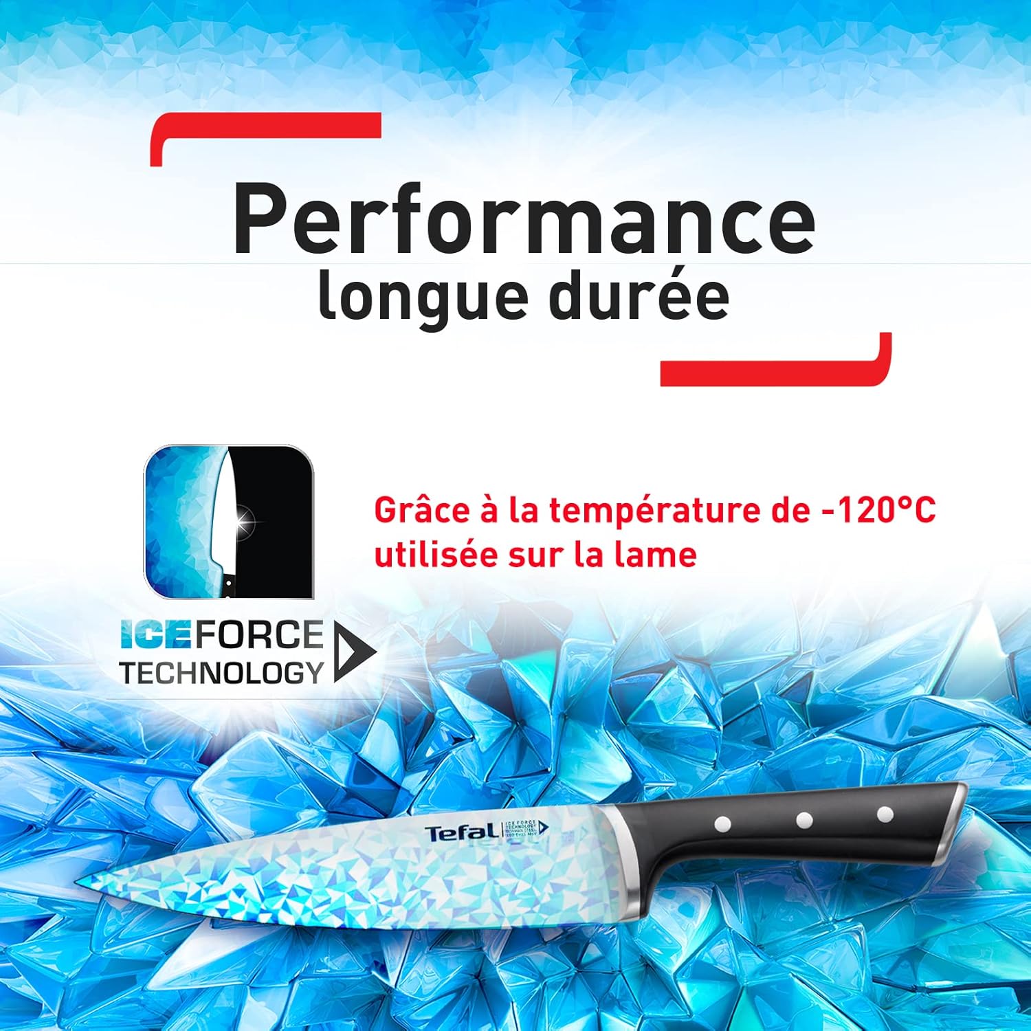 Tefal - Ice Force - 11 cm - Couteau inox allemand, tranchant durable, garantie 10 ans K2320914