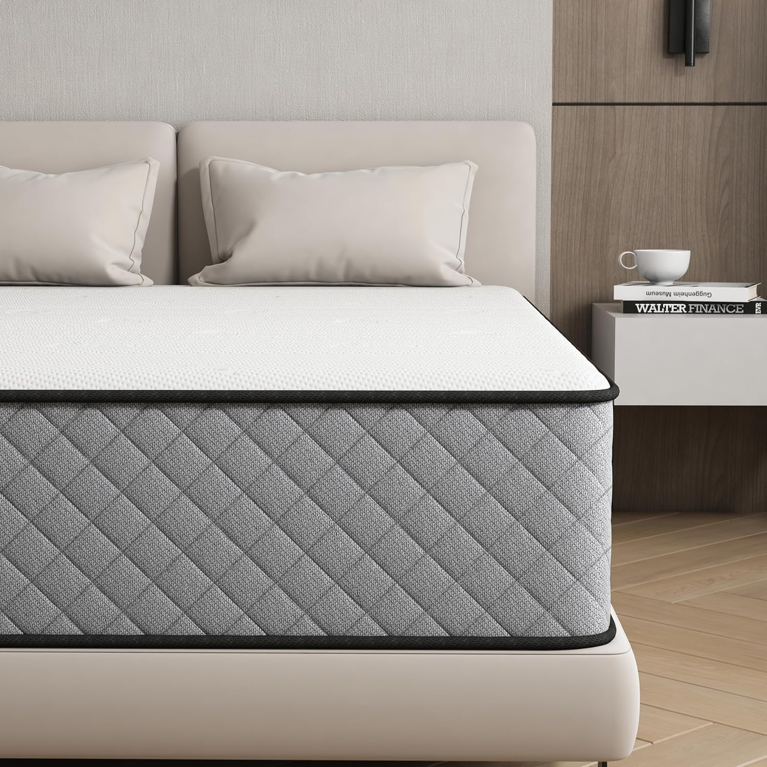 Matelas - hybride mémoire de forme 140x190 cm - soutien moyen, 20cm