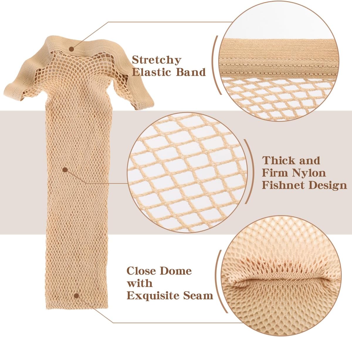 Dreamlover - Bonnet perruque femme - 3 pièces - filet cheveux nude