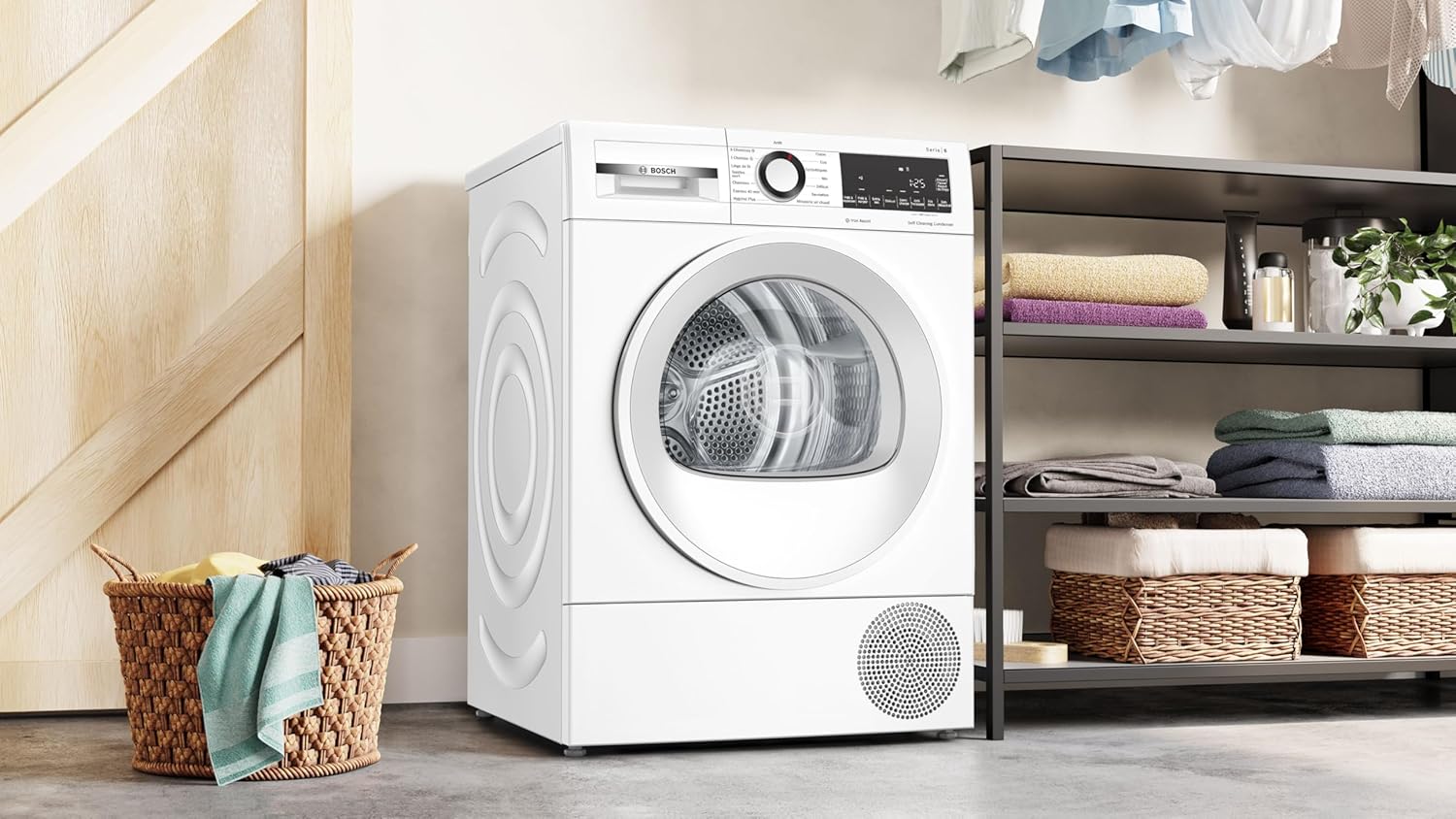 Bosch - Série 6, sèche-linge 8kg, pompe à chaleur, blanc - WQG24502FR