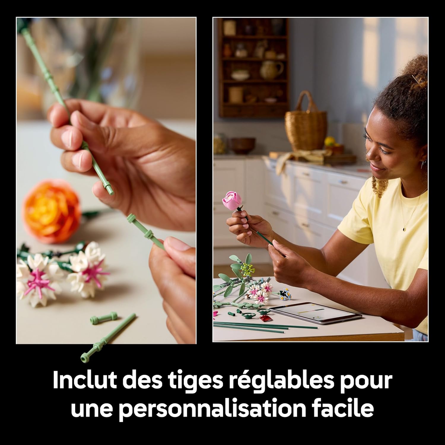 LEGO - Bouquet Botanicals - déco florale adulte, roses et marguerites - 10342