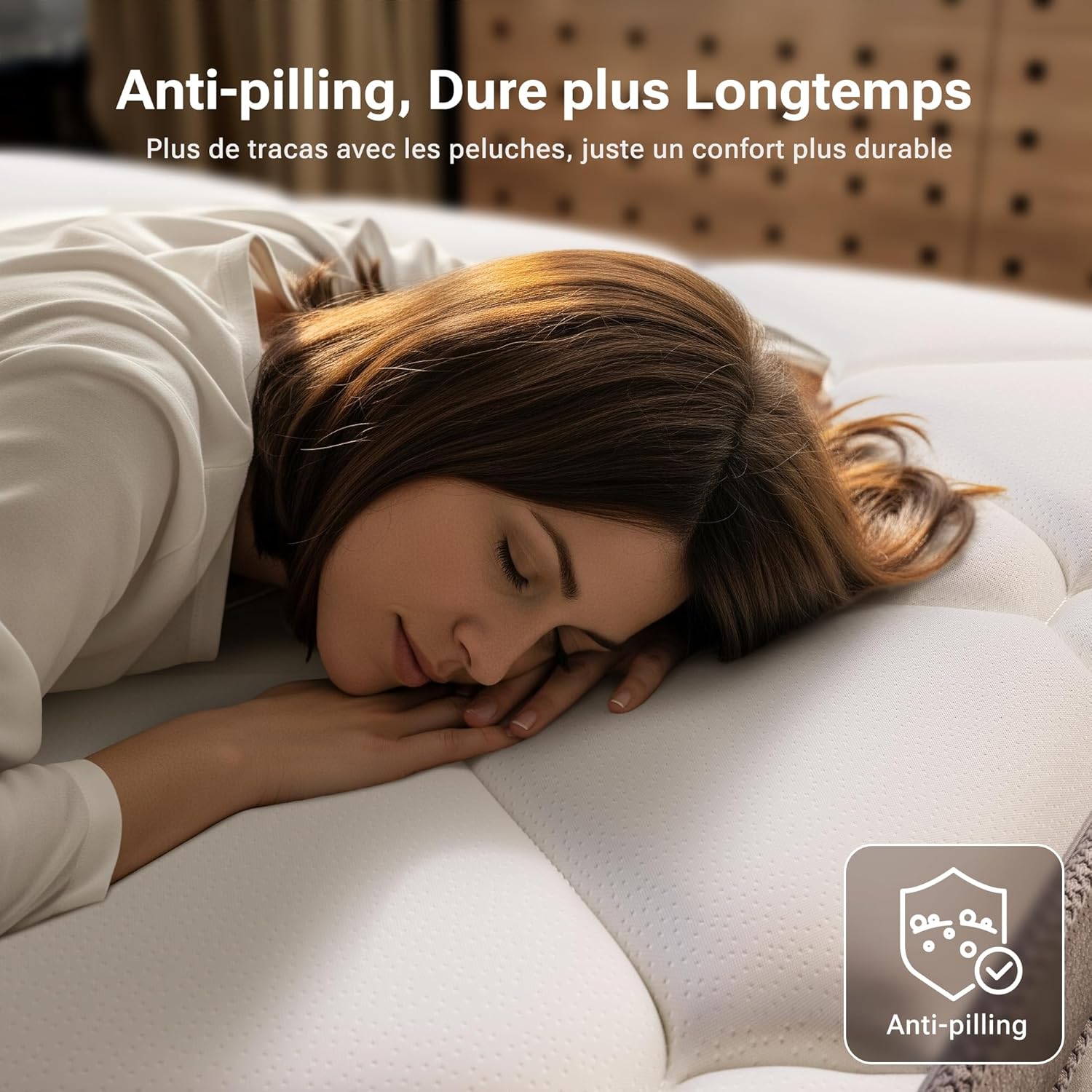 TXO - Matelas hybride 90x190 cm, 7 zones, anti-boulochage, Oeko-Tex, TXO