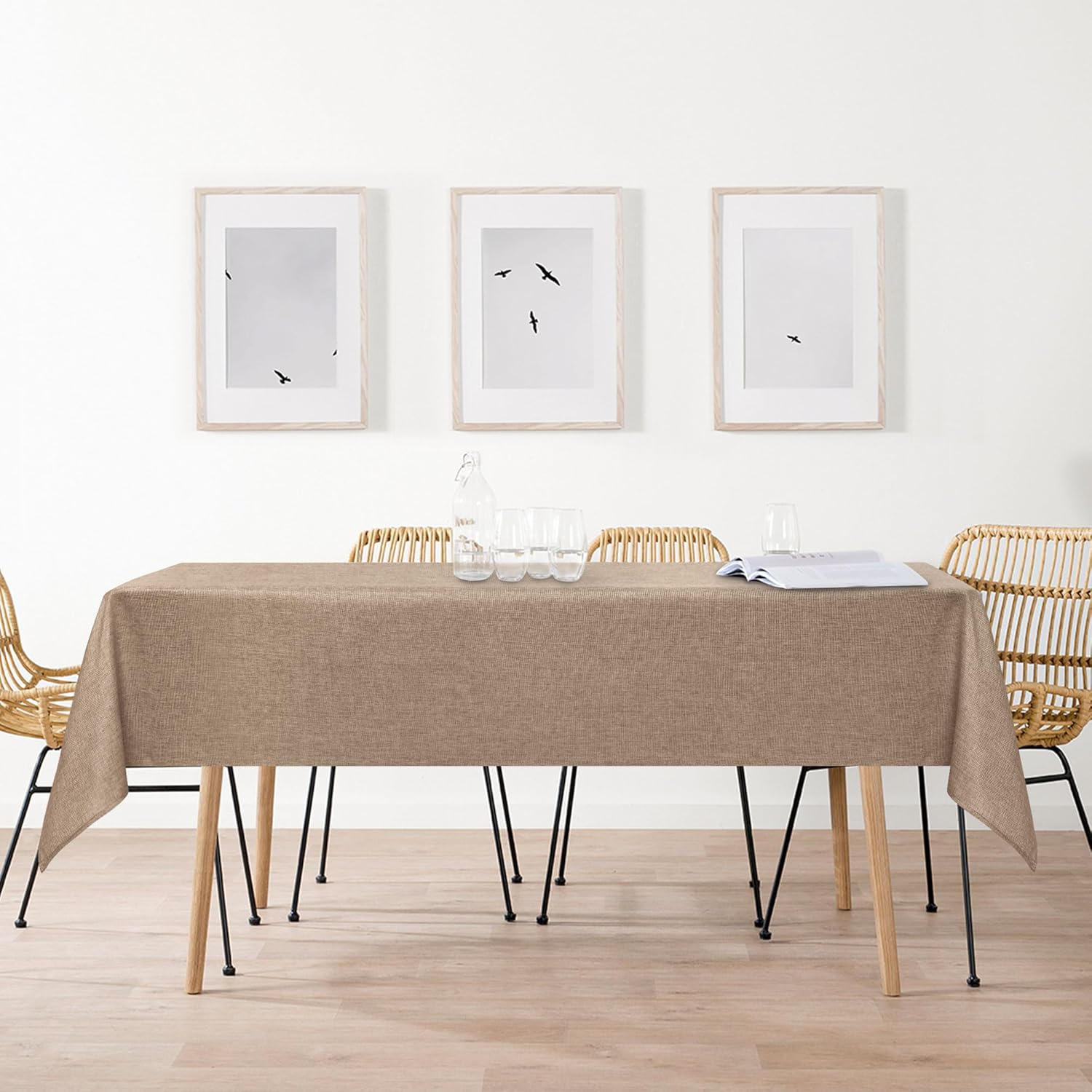 DWCN - nappe rectangulaire 135x300cm, lin, lavable, imperméable