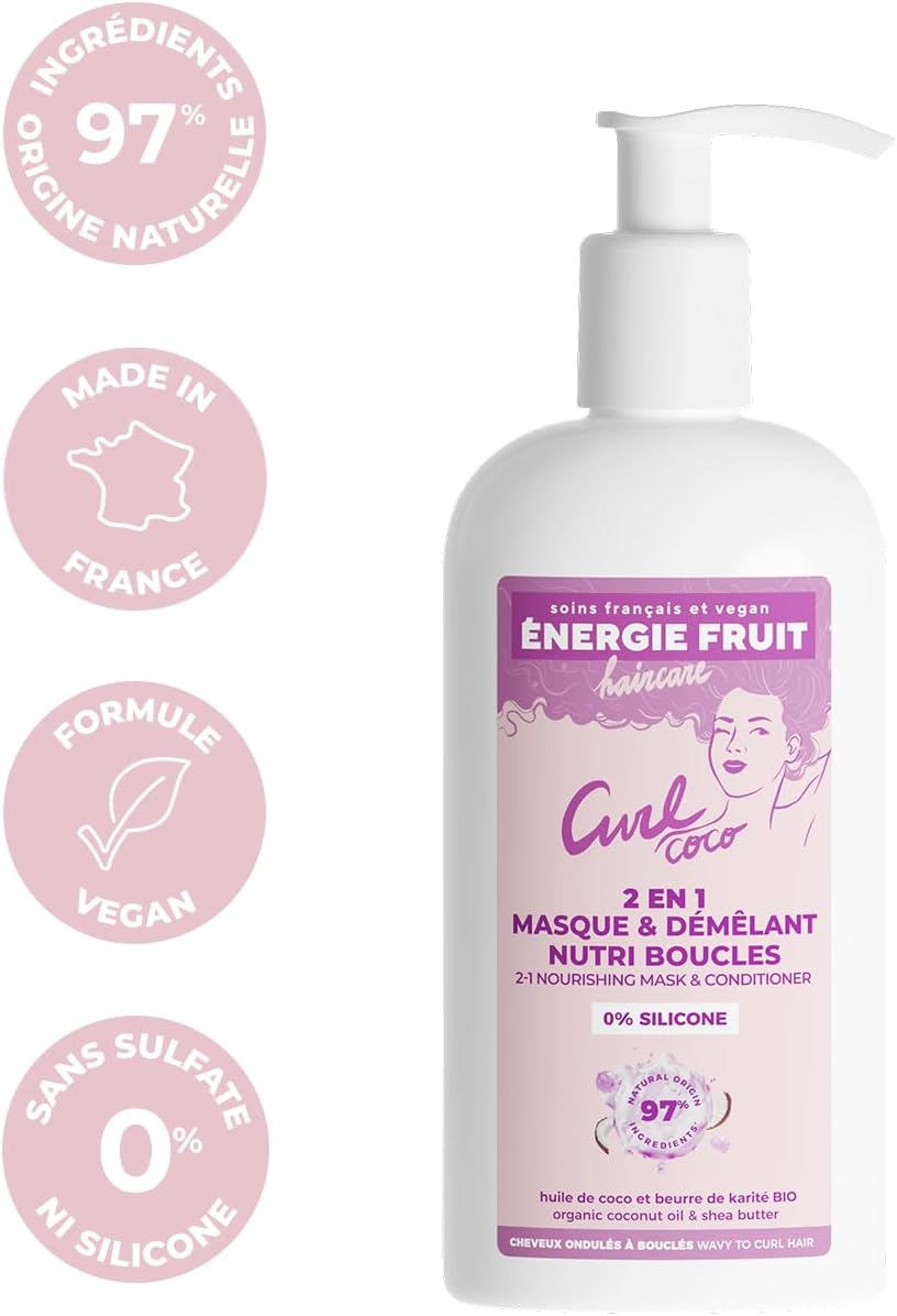 Energie Fruit - Coco Curl - 300ml - Nourrissant boucles, coco bio, 97% naturel