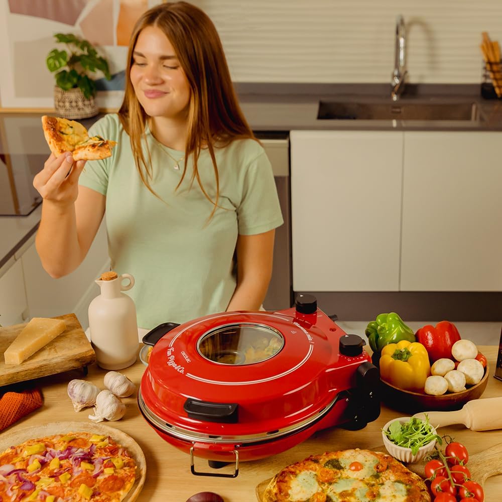 Cecotec - Fun Pizza&Co Mamma Mía - 1200W - four à pizza, 420°C, pierre, minuteur, fenêtre