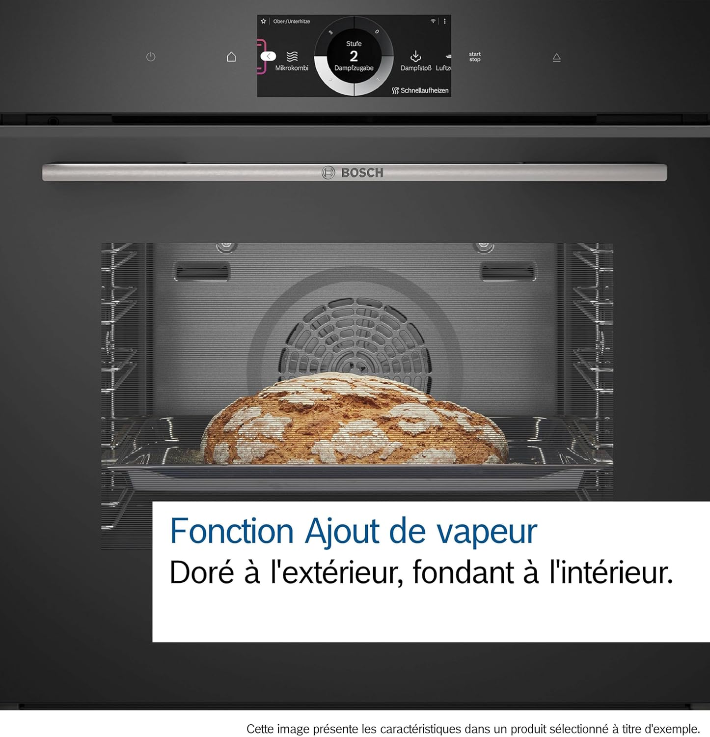 Bosch - Four encastrable Série 8 - noir - multifonction, grande capacité, HRG7764B1