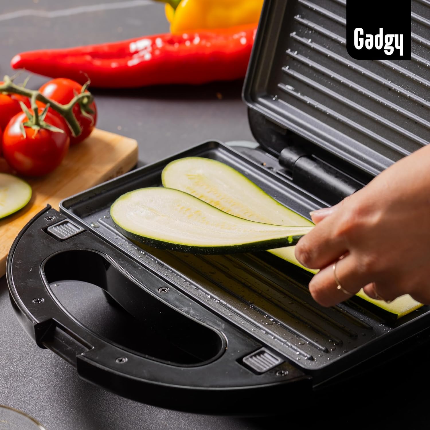 Gadgy - Gaufrier 3-en-1 - Multifonction avec plaques amovibles, poignée cool touch, pieds antidérapants