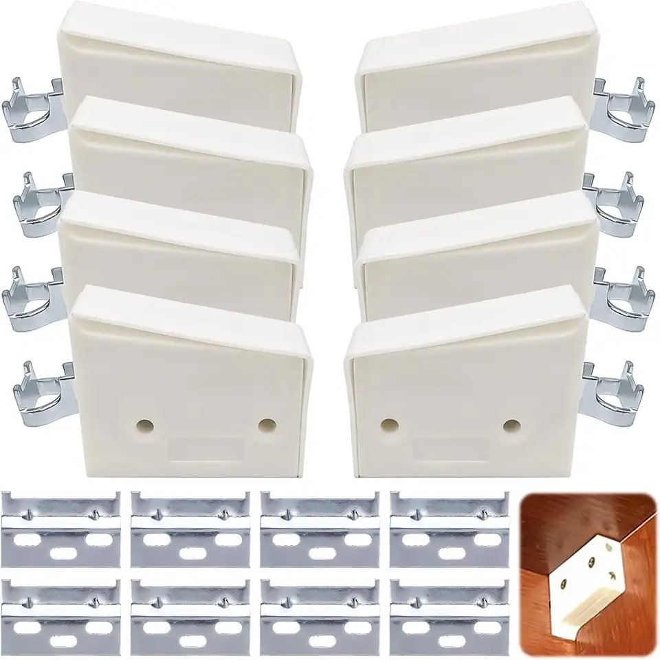 Youngsay - Suspensions d’armoire réglables, métal, 150 kg, rail support, blanc, YOUNGSAY8