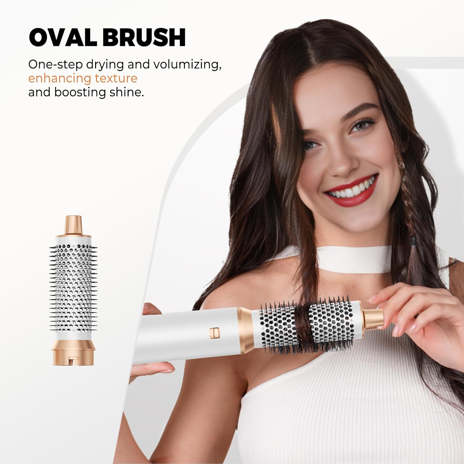 OKWRAP - Airbrush 5 en 1 - Styler ionique, brushing, boucle, lisse