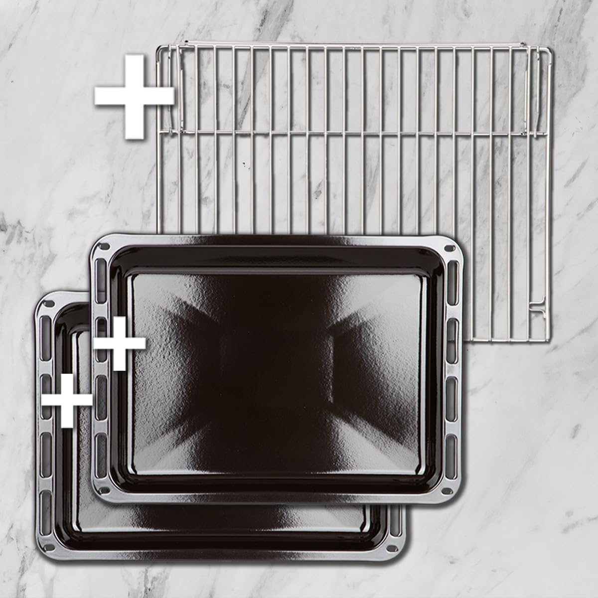 Four encastrable 60 cm - 70L, 3,3kW, gril, air chaud, double vitrage, EB8015ED