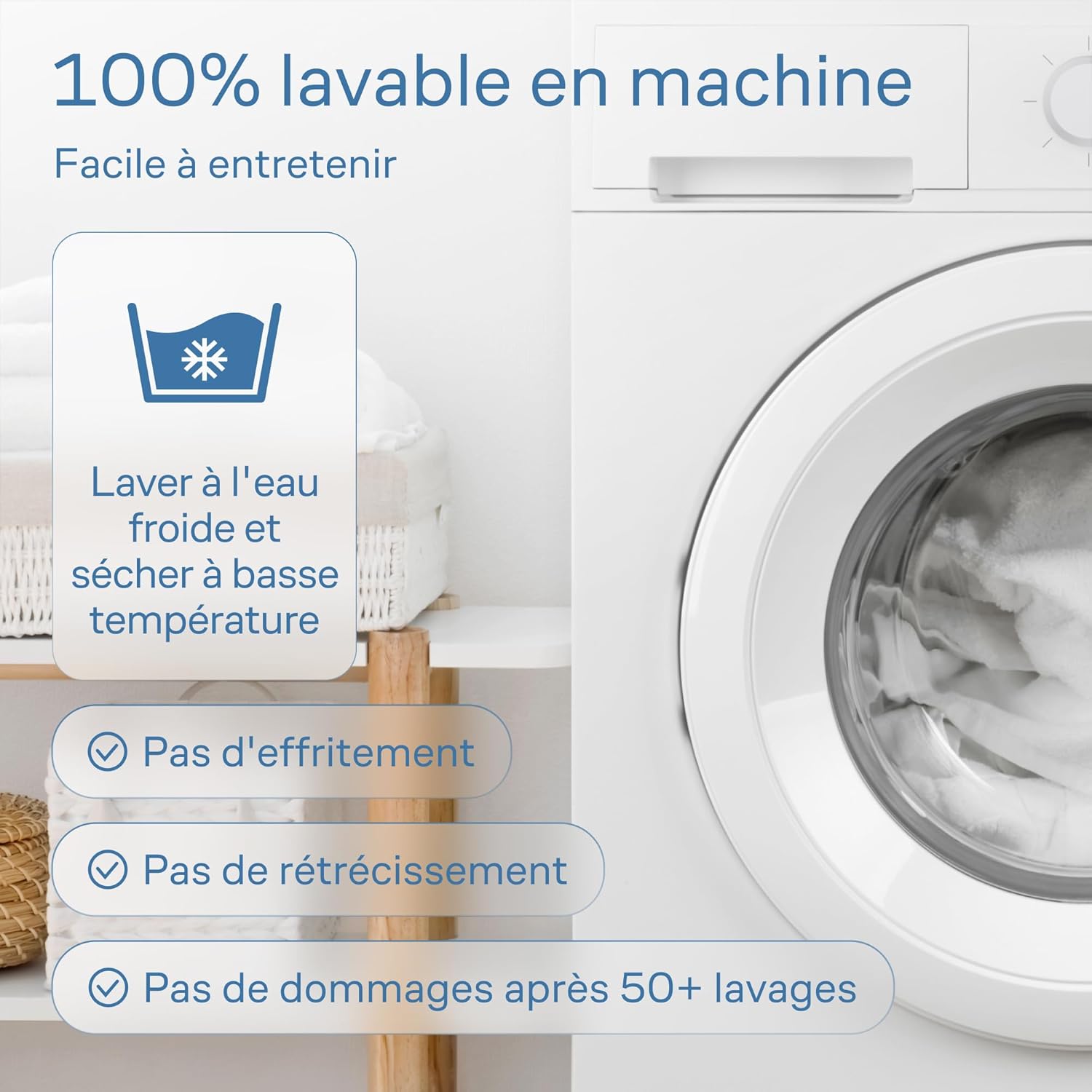 Surmatelas - Confort Nuage, 90x190cm - Ultra-doux, respirant, bambou