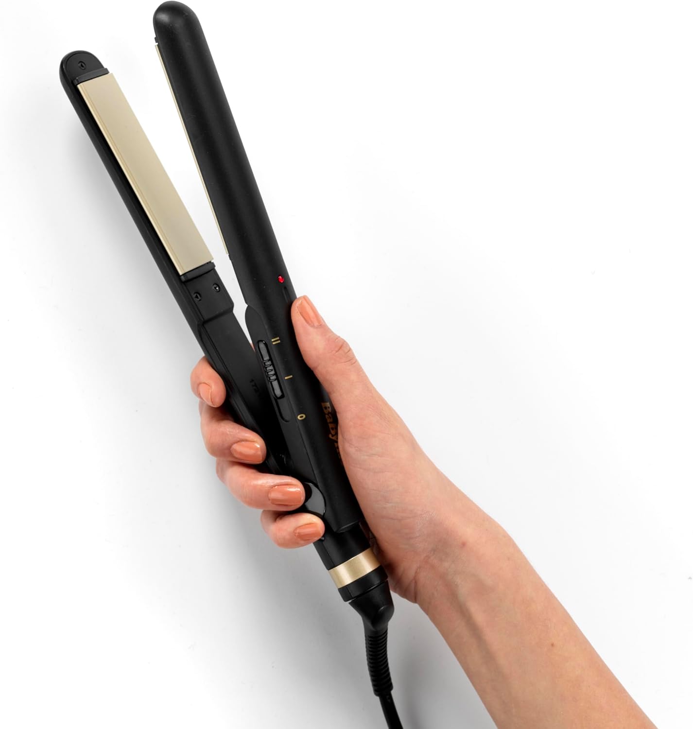 BaByliss - Lisseur Ceramic Straight - multi-voltage, 2 temp., tapis inclus, soyeux, noir - ST089E