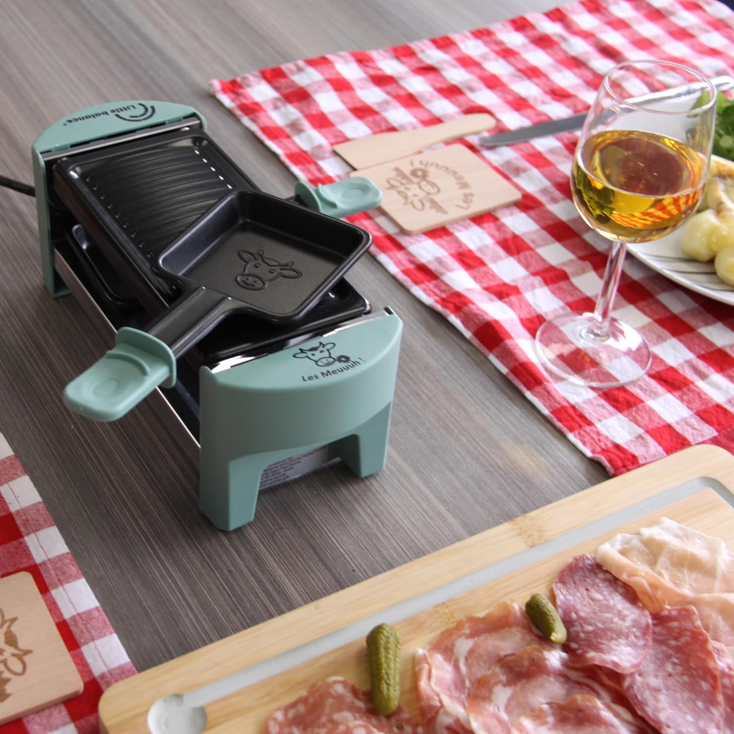 Little Balance - raclette duo compact - grill amovible, 320W, 2 spatules, 2 planchettes - 8746