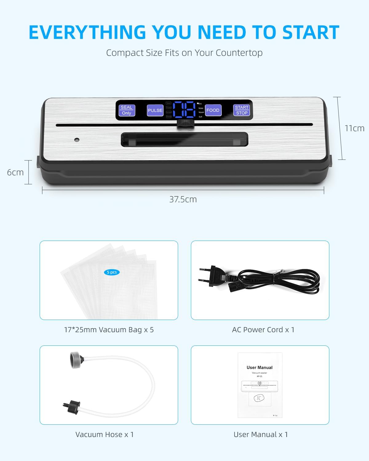 Machine sous vide alimentaire - 6 modes, bac amovible, double fil, lame coupe