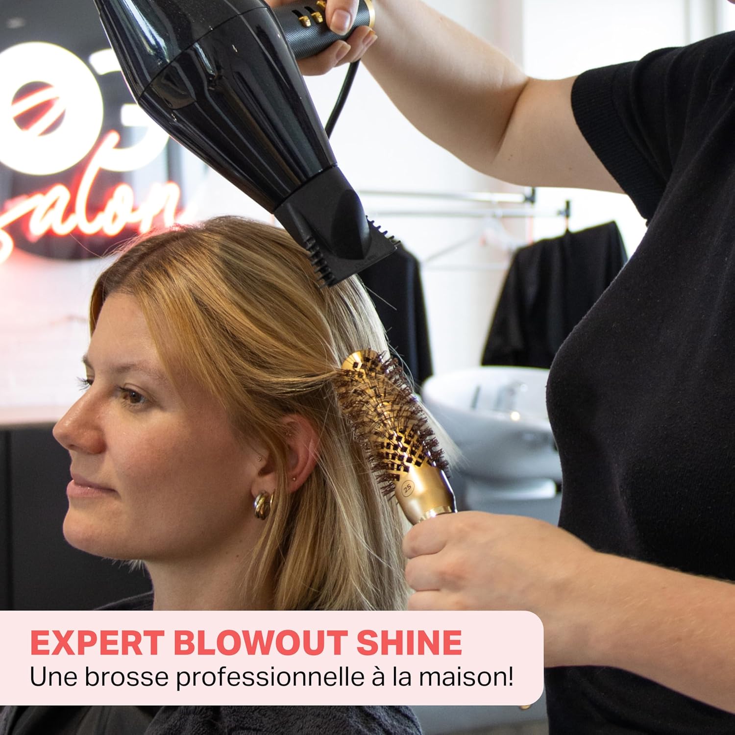 Olivia Garden - Expert Blowout Shine - ronde céramique antistatique - brushing sans frisottis