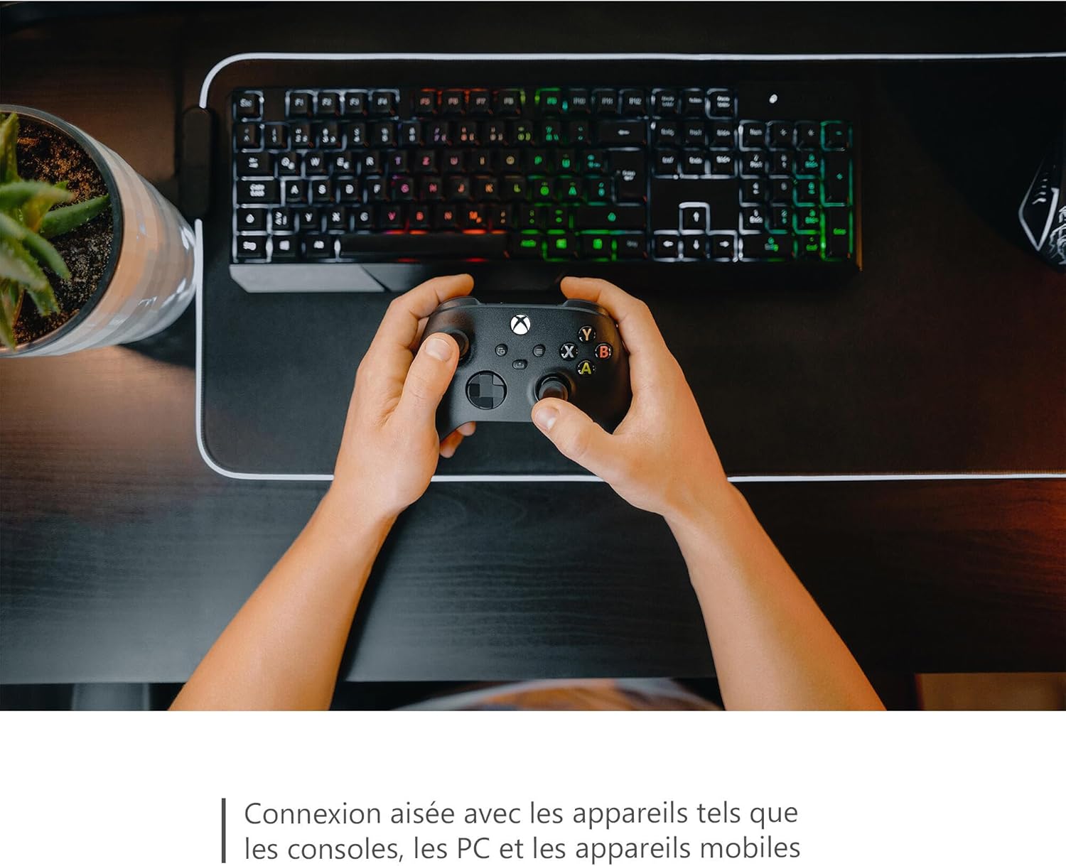 Xbox - manette sans fil Carbon Black - ergonomique - multi-plateforme