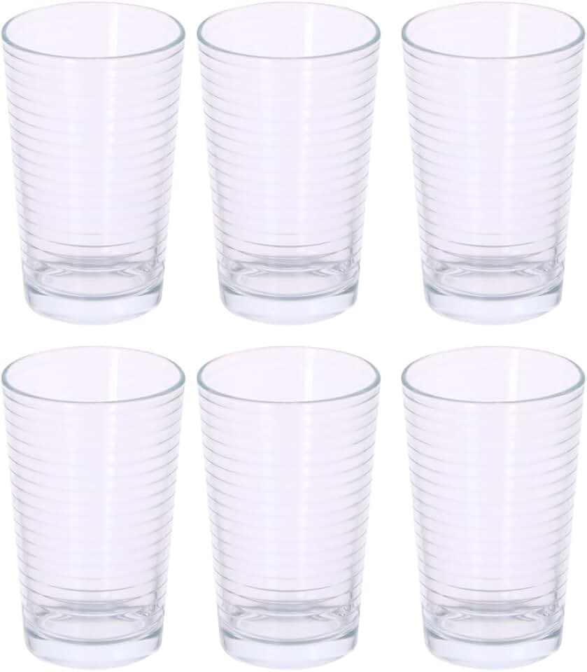 Alpina - Verres à eau - 220 ml - lot de 6, lavable au lave-vaisselle