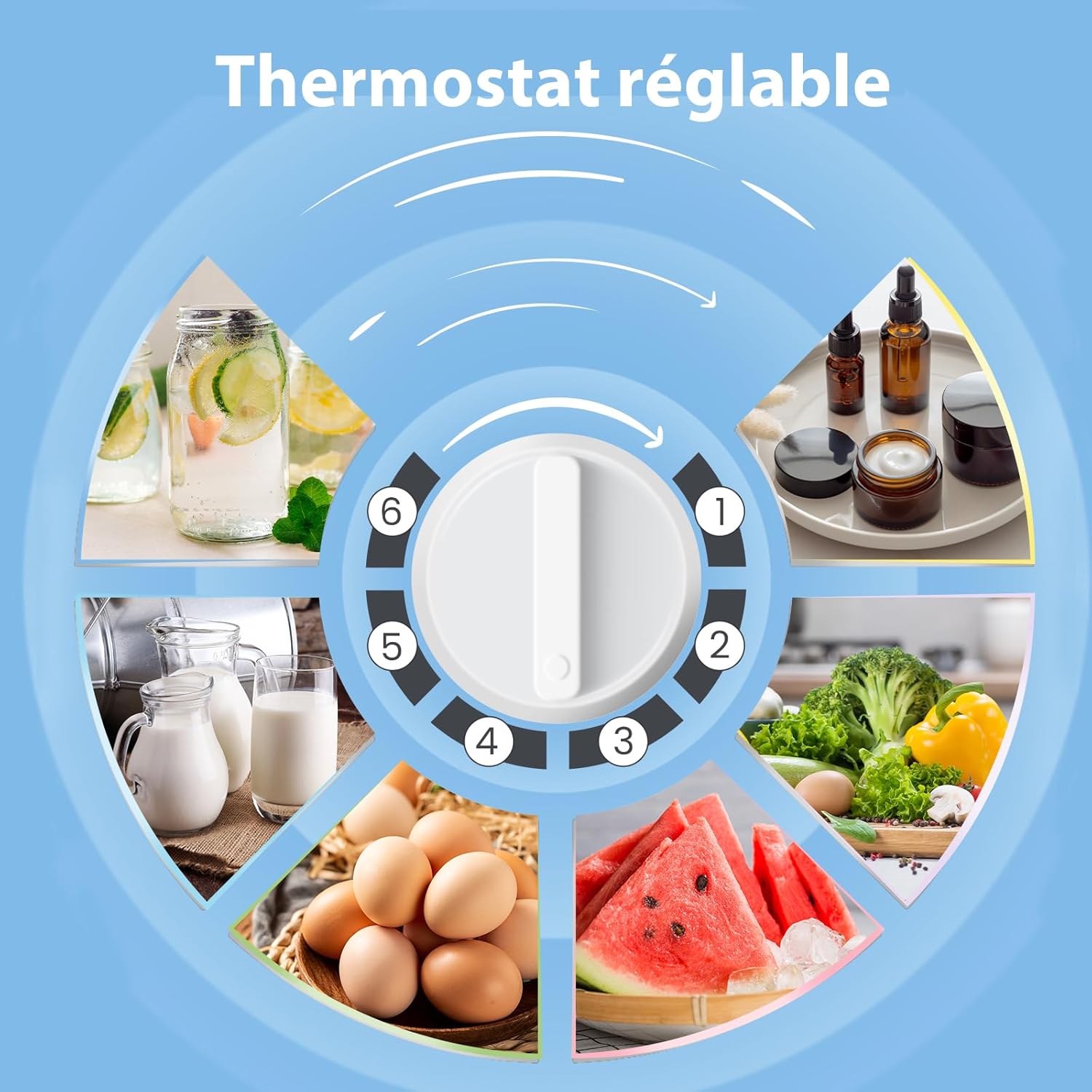 Comfee - mini réfrigérateur 43L - freezer, chambre/bureau, blanc - RCD50WH2(E)
