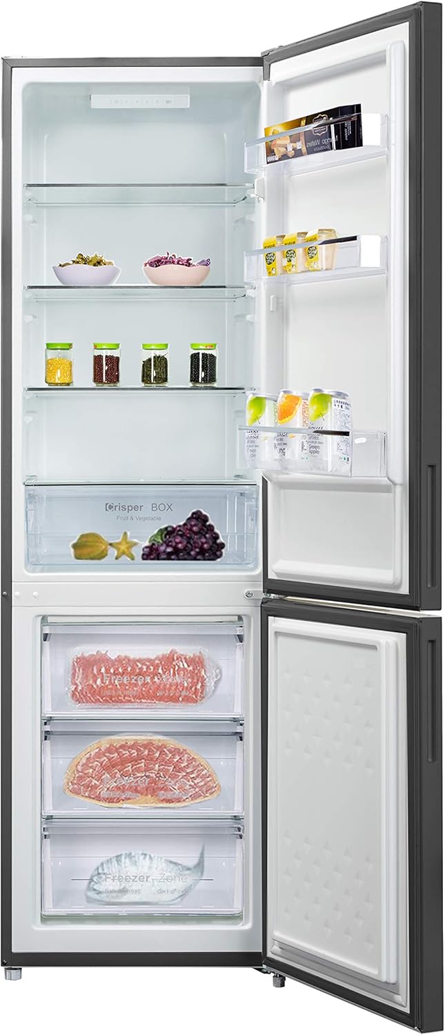 CHIQ - FBM260L - 262L bas inox, low frost, portes réversibles, 39dB