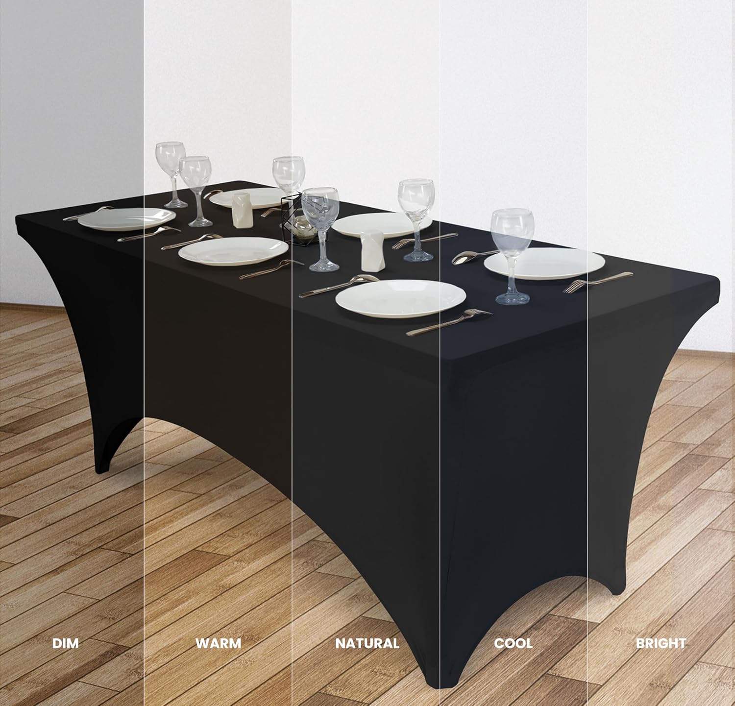 Utopia Kitchen - nappe extensible 183cm - polyester spandex lavable noir