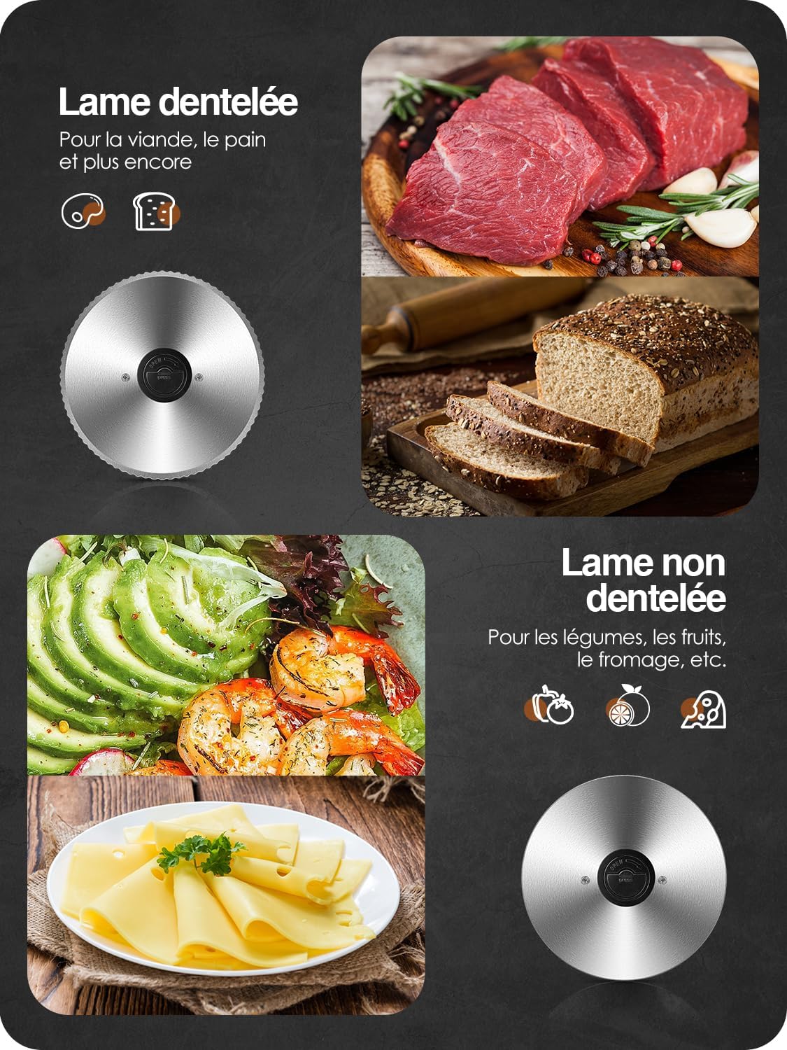 YASHE - trancheuse électrique 250W, 19cm, 2 lames, SL-518