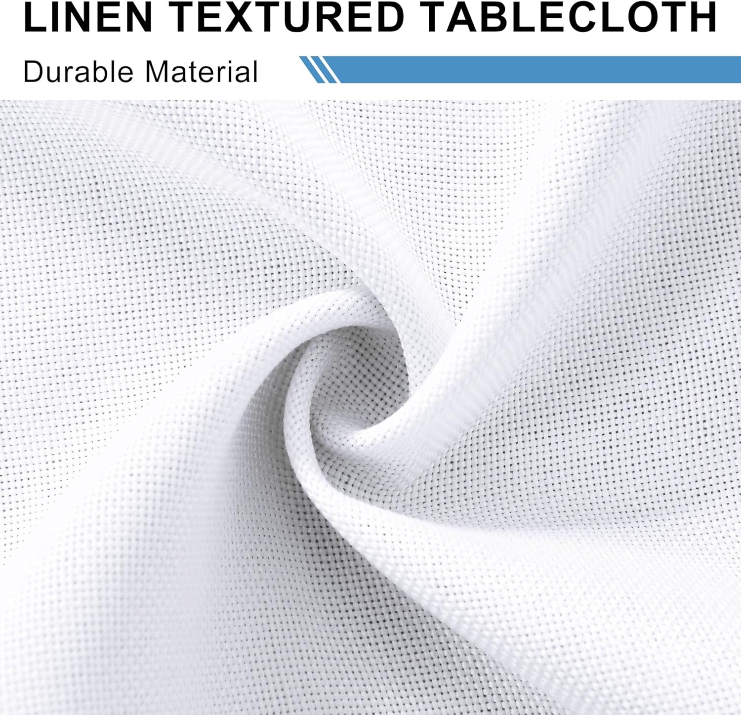 DWCN - Nappe Aspect Lin 135x200cm - Lavable Imperméable Anti-Tache