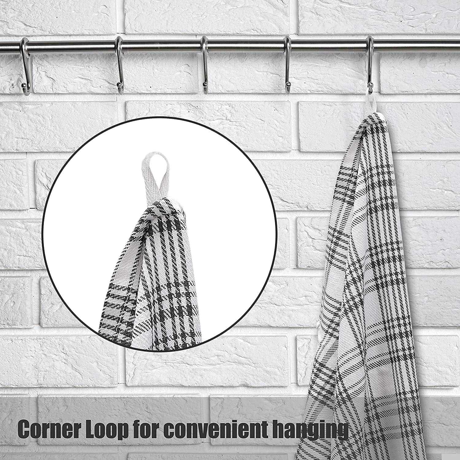 Torchons de cuisine - lot de 5, 100% coton, 45x70 cm, super absorbants