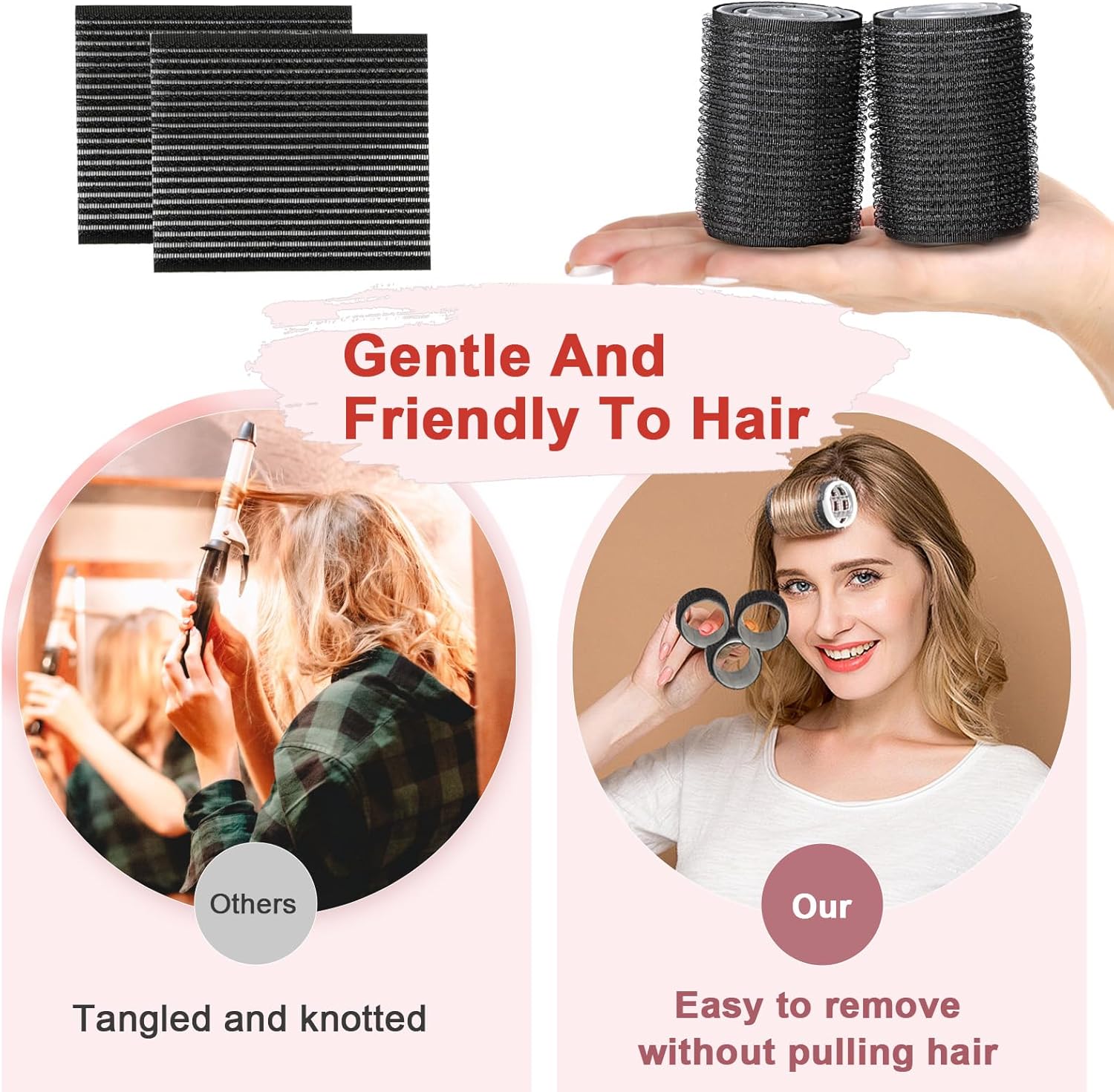 Bigoudis cheveux - kit 33 pièces avec 18 bigoudis magiques, accessoires AiQInu