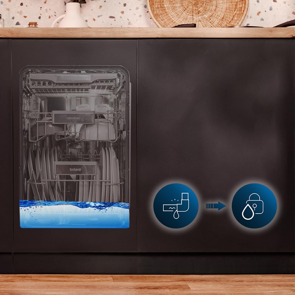 Cecotec - Bolero Aguazero 4101 Full-BI - 11 couverts - 6 programmes, faible conso, départ différé, AquaStop, 1850W, 4101