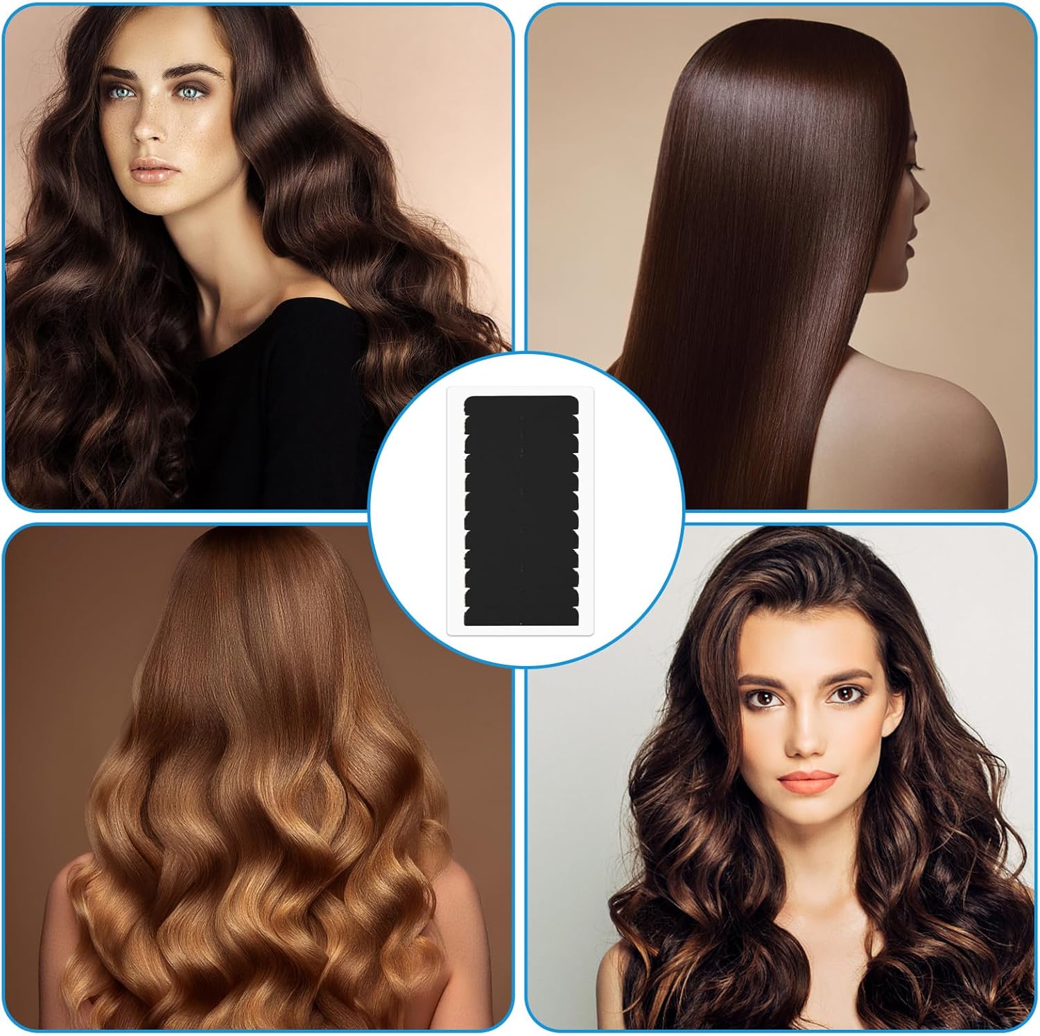 Ruban adhésif double face - 240 pièces - fixation cheveux, remplaçable, noir