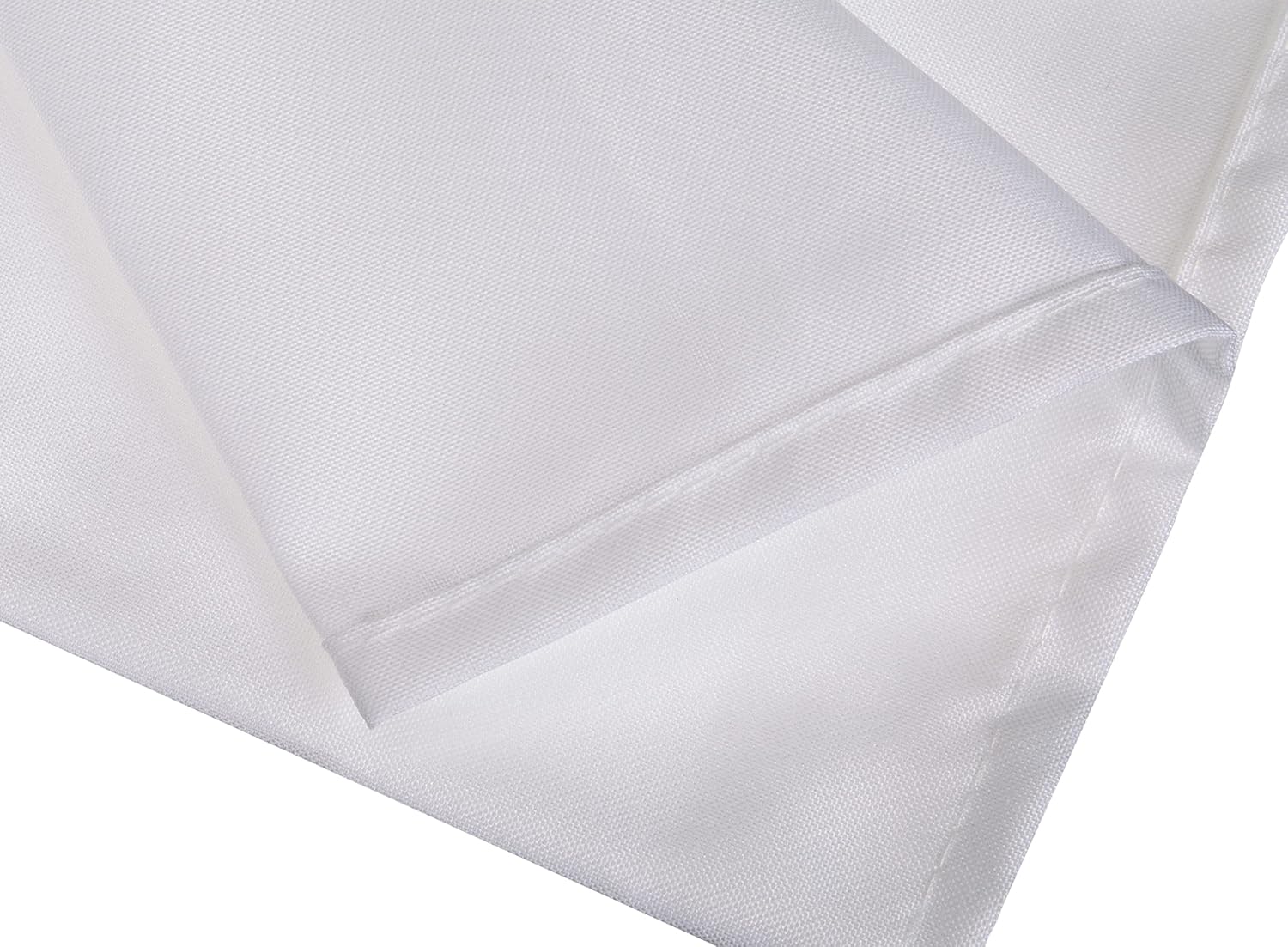 Nappe rectangle polyester blanc - 140x200 cm - essentielle