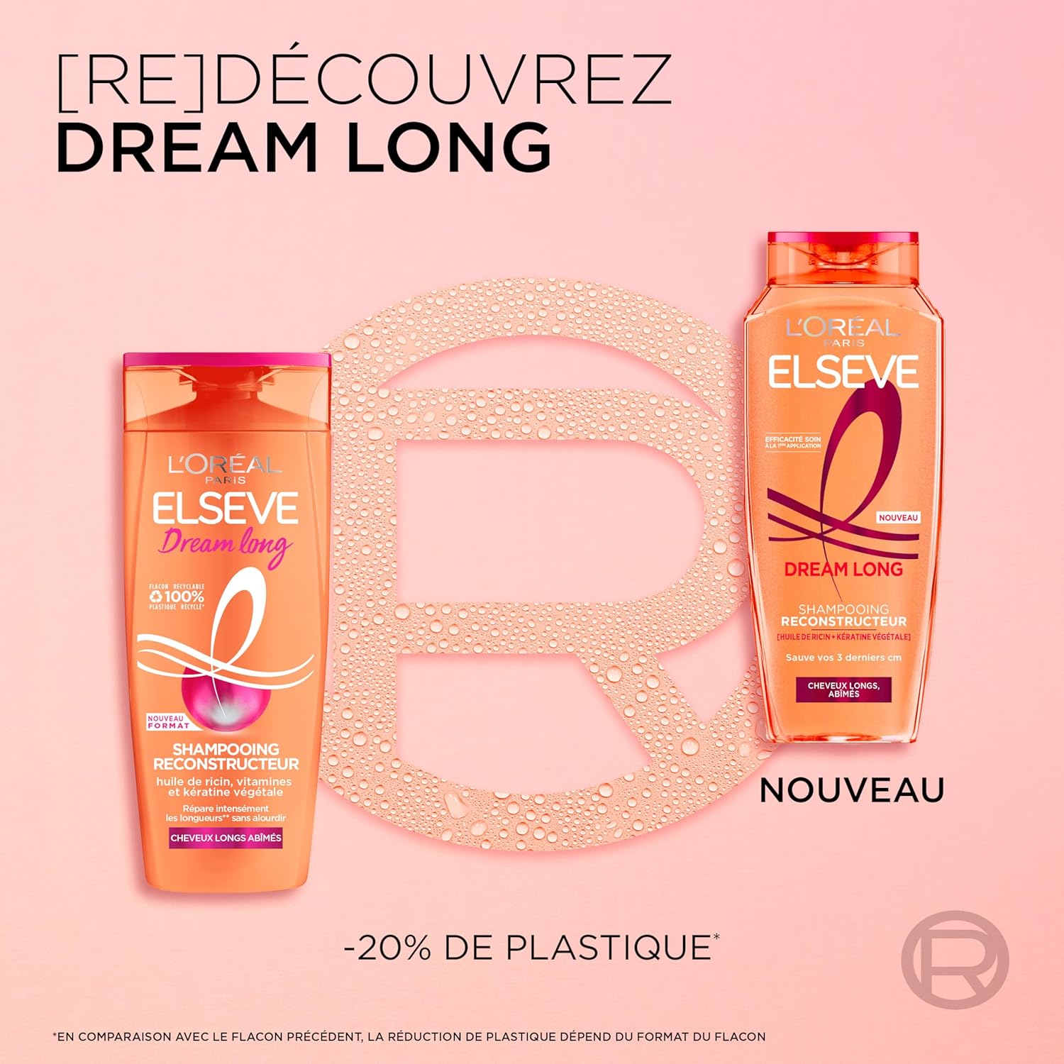L'Oréal Paris - Elseve Dream Long - 300 ml - kératine végétale, huile de ricin, cheveux longs abîmés