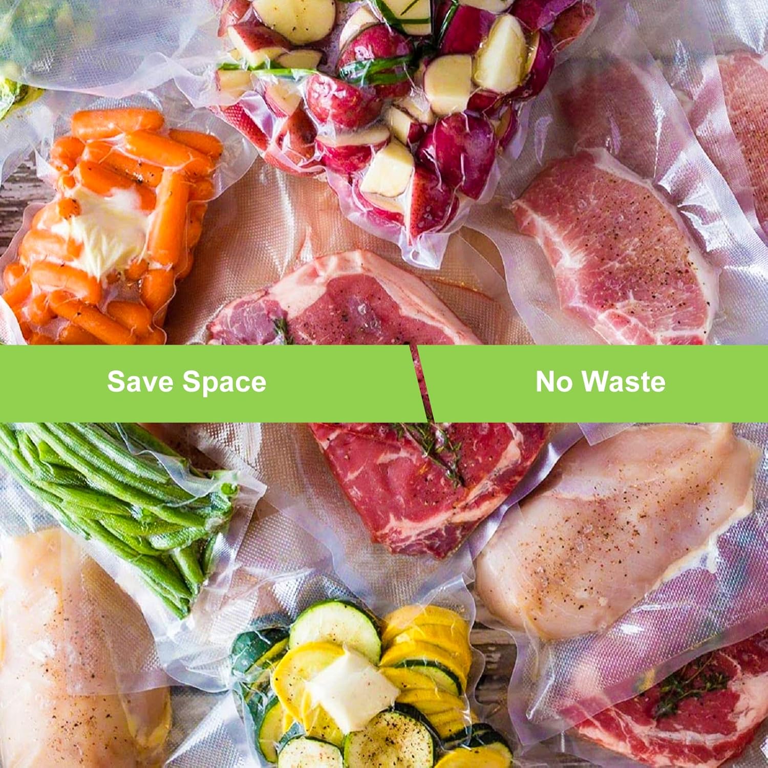 Diboniur - Sac Sous Vide Alimentaire - 2 rouleaux 28/20x500cm - Conservation et cuisson