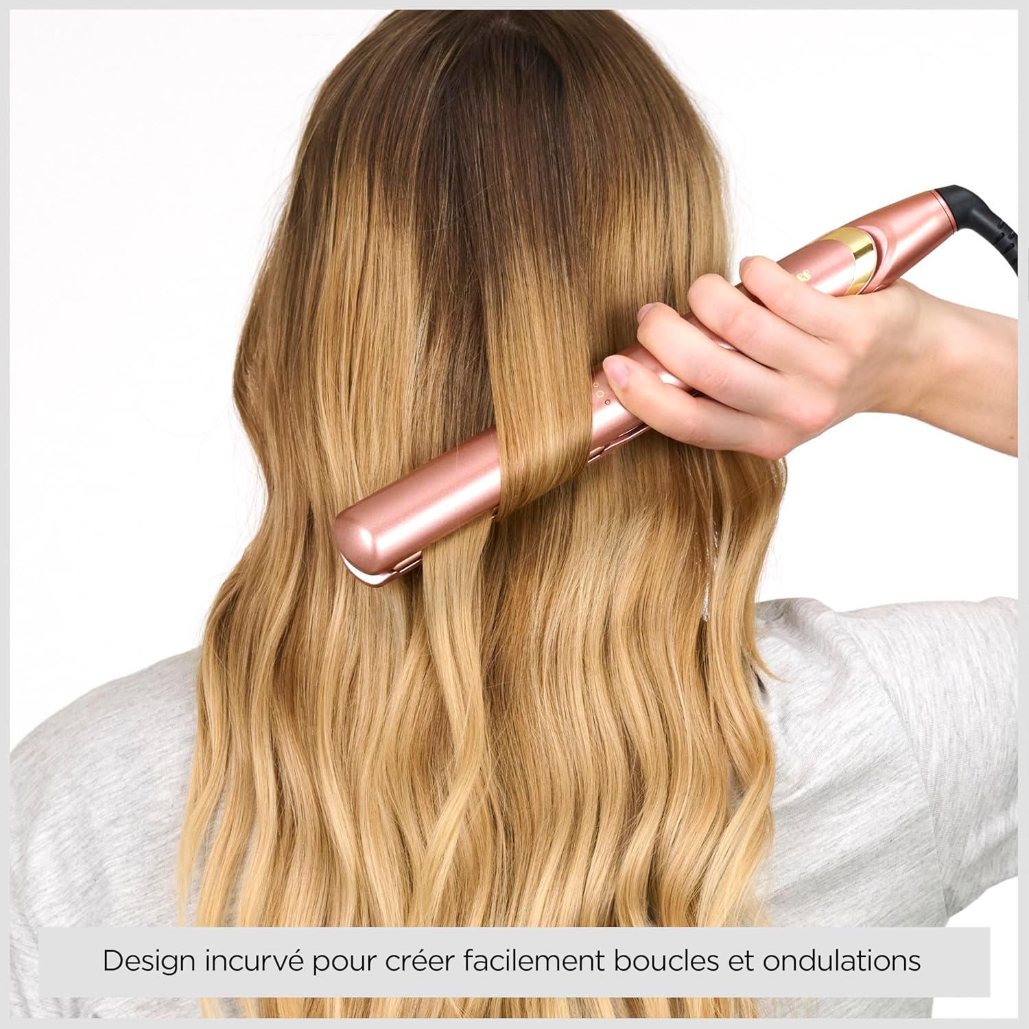 BaByliss - Lisseur Rose Gold - plaques céramique, 235°C, multi-voltage, chauffe rapide, 2598PE