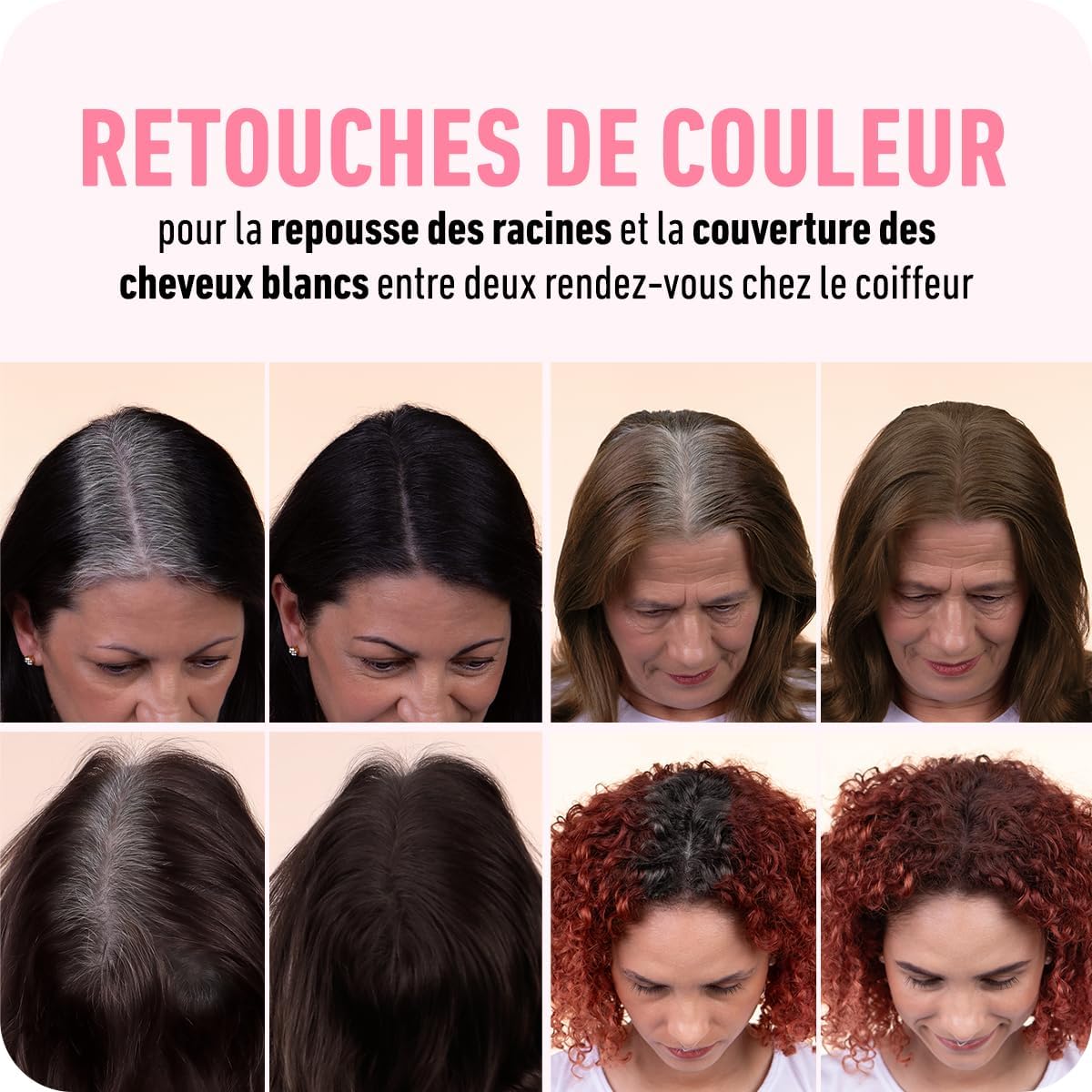 BOLDIFY - poudre de racine auburn moyen - 4g - couvre cheveux gris instantanément