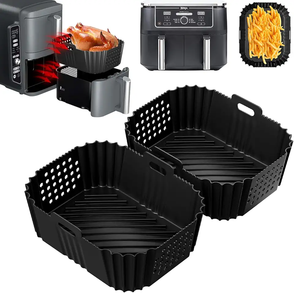 Moule silicone airfryer – compatible Ninja Foodi Max – lot de 2 – pour friteuses 9,5L/7,5L – accessoires cuisson – SL400