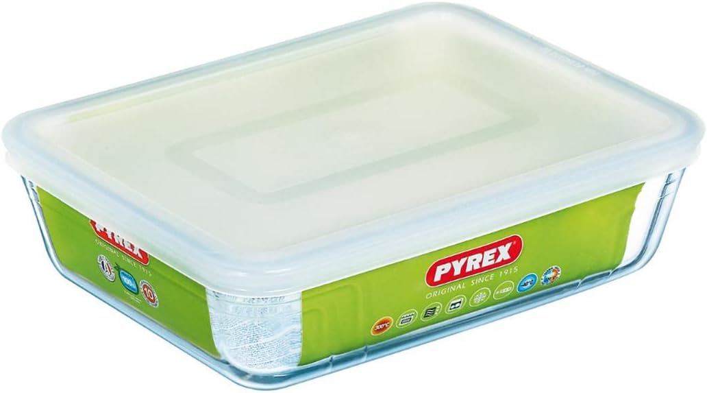 Pyrex - Spécial Congélateur Rectangulaire 19x14 cm - Verre borosilicate résistant et sans BPA