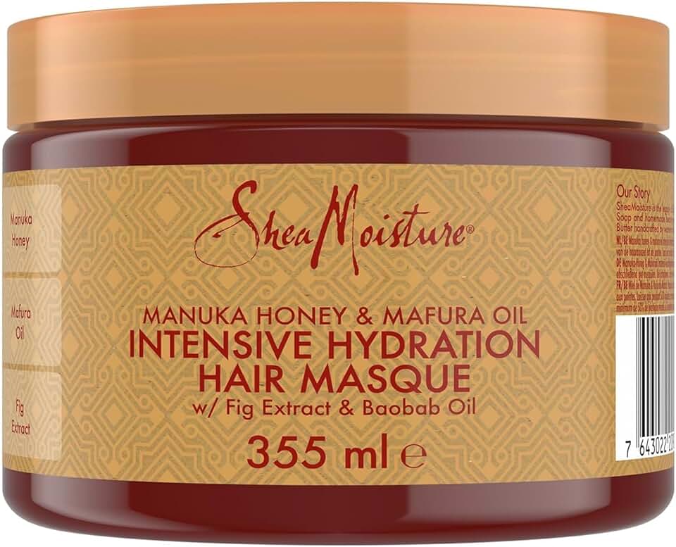 Shea Moisture - Masque Hydratation Intense - 355ml - Miel de Manuka, Huile de Mafura, cheveux secs