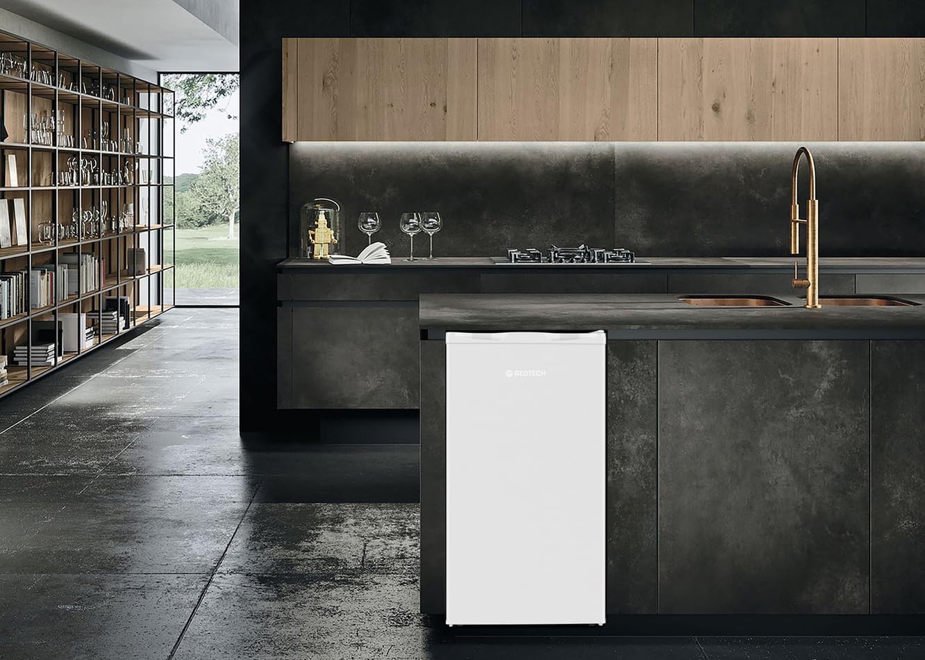 GEDTECH - Table Top 85L, blanc, réfrigérateur compact, GTOP93WH