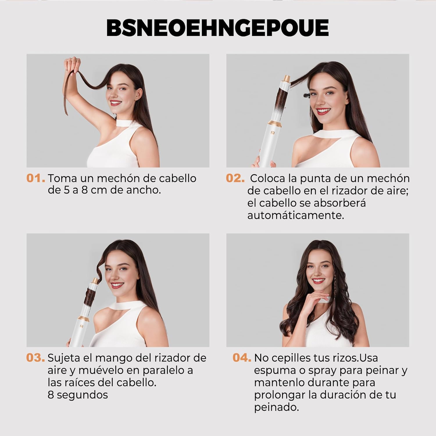 OKWRAP - Airbrush 5 en 1 - styler multifonction cheveux ionique