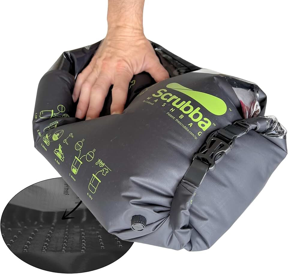 Scrubba - Sac Lave-Linge Portatif 2.0 - compact, étanche, essentiel voyage