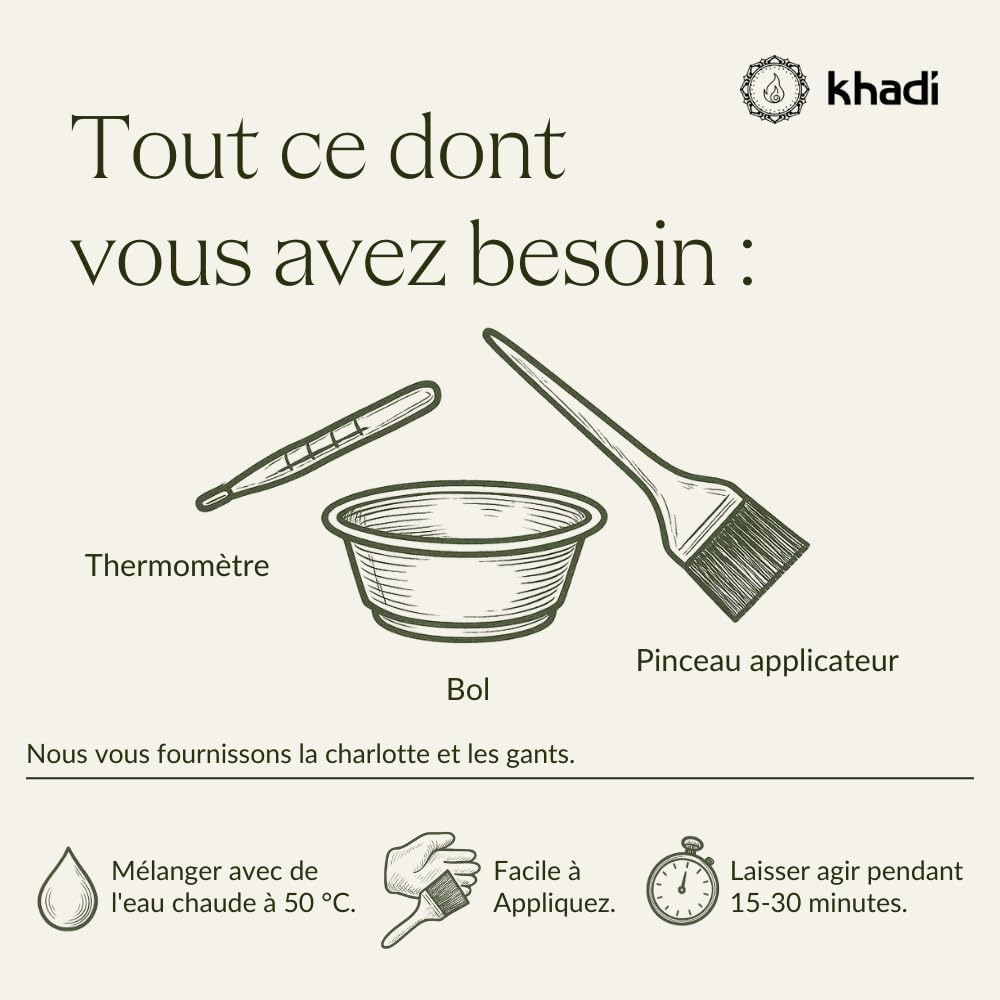 Khadi - Senna Cassia - 100 g - soin intensif incolore, brillance, volume