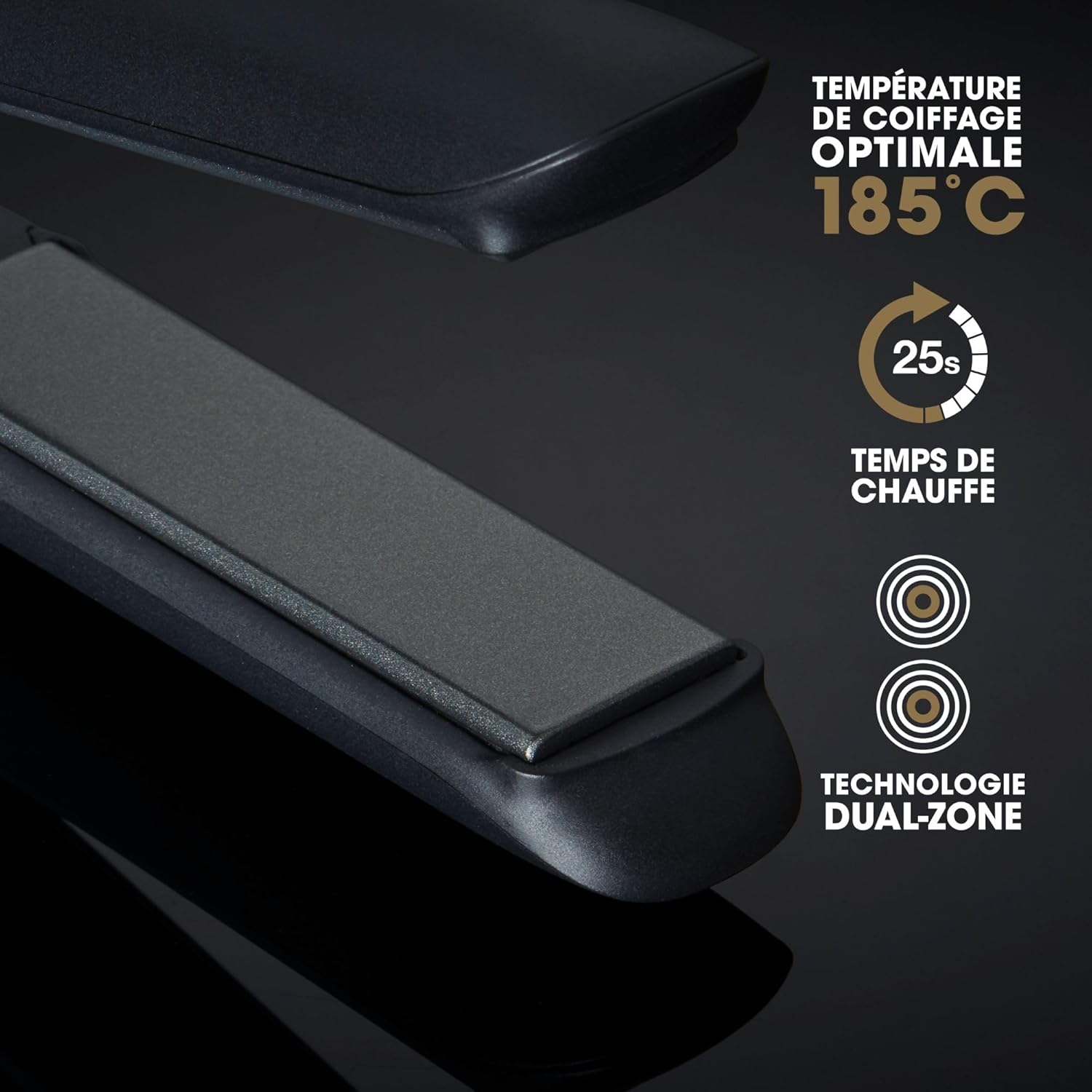 ghd - Gold Series - lisseur cheveux - design arrondi, brillance 65%, sans chaleur extrême