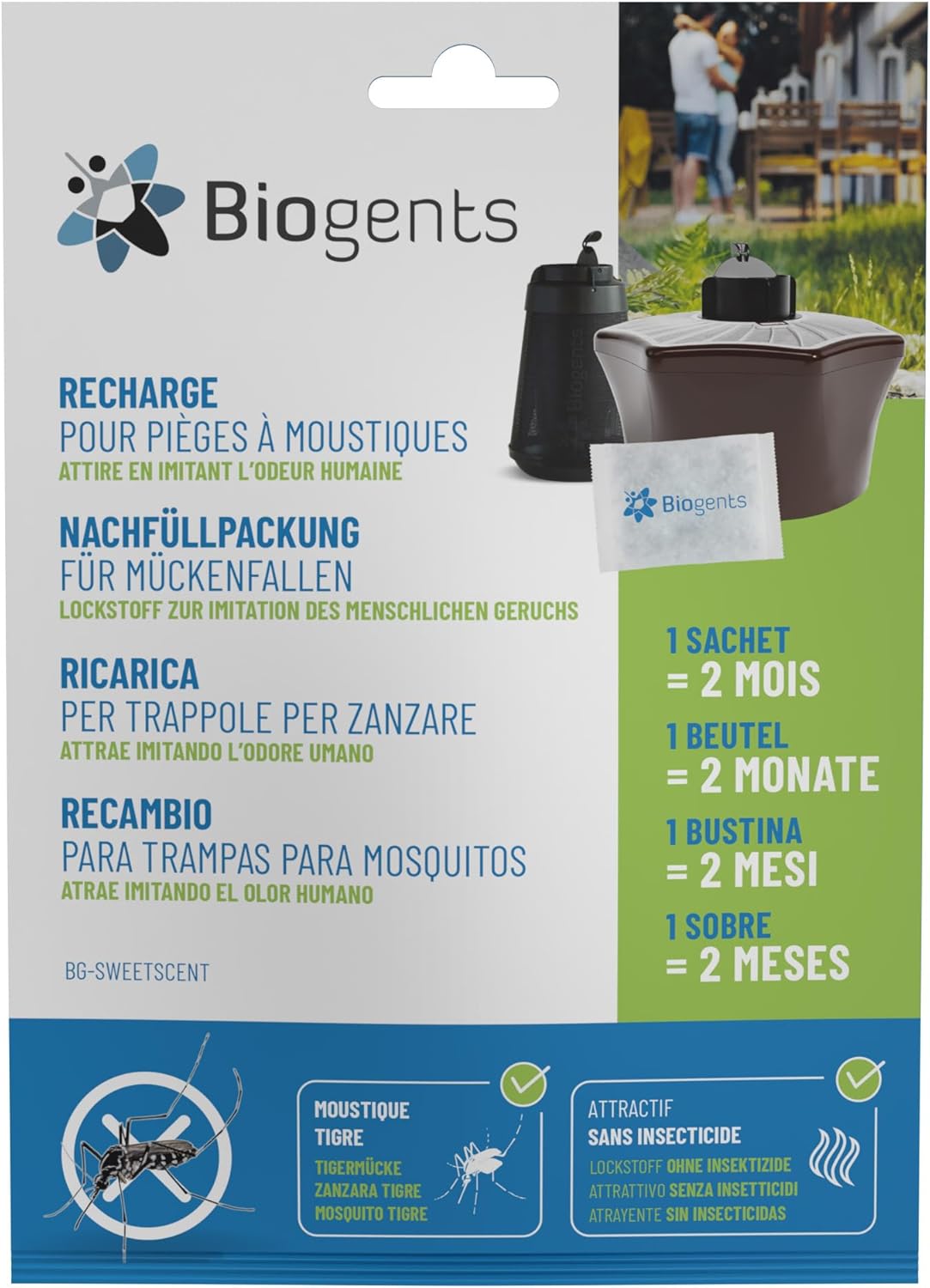 Biogents - recharge attractif moustiques - 6 mois - BG-SWEETSCENTX3